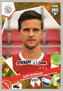 Sticker Jöel Veltman - FIFA 365: 2017-2018 n. 421 - Panini