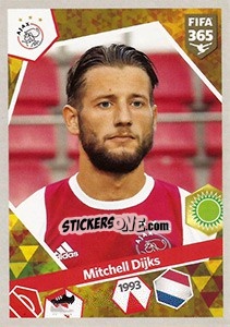Sticker Mitchell Dijks - FIFA 365: 2017-2018 n. 423 - Panini