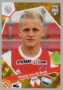 Sticker Donny Van De Beek - FIFA 365: 2017-2018 - Panini