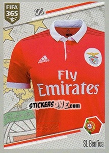 Sticker SL Benfica - Shirt - FIFA 365: 2017-2018 n. 437 - Panini