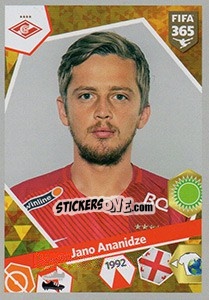 Sticker Jano Ananidze - FIFA 365: 2017-2018 - Panini