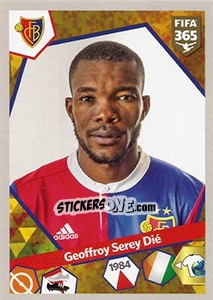 Sticker Geoffroy Serey Die - FIFA 365: 2017-2018 n. 489 - Panini
