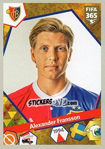 Figurina Alexander Fransson - FIFA 365: 2017-2018 - Panini