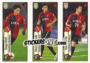 Sticker Daigo Nishi / Naomichi Ueda / Yukitoshi Itō - FIFA 365: 2017-2018 - Panini