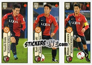 Sticker Yasushi Endō / Ryota Nagaki / Mitsuo Ogasawara - FIFA 365: 2017-2018 - Panini