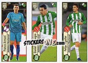Sticker Franco Armani / Daniel Bocanegra / Felipe Aguilar - FIFA 365: 2017-2018 n. 515 - Panini