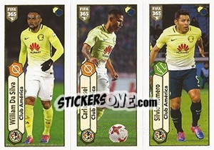 Sticker William da Silva / Carlos Rosel / Silvio Romero - FIFA 365: 2017-2018 - Panini