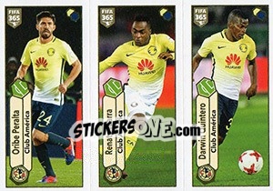 Cromo Oribe Peralta / Renato Ibarra / Darwin Quintero - FIFA 365: 2017-2018 - Panini