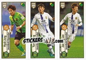 Sticker Jeong Hyuk / Jang Yun-ho / Lee Jae-sung - FIFA 365: 2017-2018 - Panini