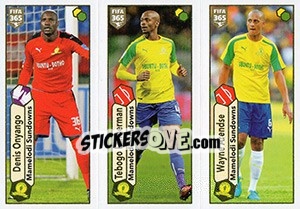 Sticker Denis Onyango / Tebogo Langerman / Wayne Arendse - FIFA 365: 2017-2018 - Panini