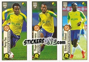 Sticker Percy Tau / Thapelo Morena / Sibusiso Vilakazi - FIFA 365: 2017-2018 n. 532 - Panini