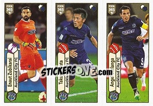 Sticker Eñaut Zubikarai / Takuya Iwata / Ángel Berlanga - FIFA 365: 2017-2018 - Panini