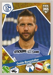 Sticker Guido Burgstaller - FIFA 365: 2017-2018 n. E18 - Panini