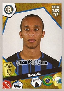 Sticker Miranda - FIFA 365: 2017-2018 n. E24 - Panini