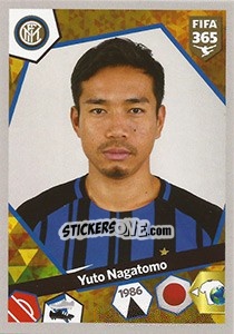 Sticker Yuto Nagatomo - FIFA 365: 2017-2018 n. E25 - Panini