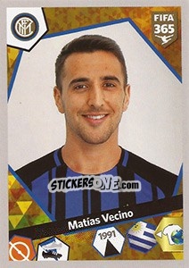Sticker Matías Vecino - FIFA 365: 2017-2018 n. E33 - Panini