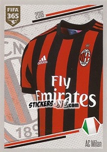 Sticker AC Milan - Shirt - FIFA 365: 2017-2018 n. E41 - Panini