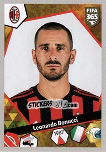 Sticker Leonardo Bonucci - FIFA 365: 2017-2018 - Panini