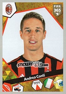 Sticker Andrea Conti - FIFA 365: 2017-2018 n. E48 - Panini