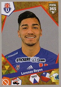 Figurina Lorenzo Reyes - FIFA 365: 2017-2018 - Panini