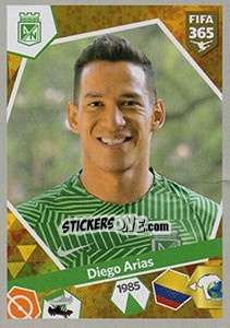 Sticker Diego Arias - FIFA 365: 2017-2018 - Panini