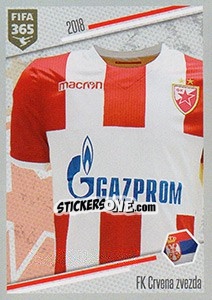 Sticker FC Crvena zvezda - Shirt - FIFA 365: 2017-2018 n. S1 - Panini