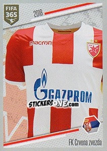 Figurina FC Crvena zvezda - Shirt - FIFA 365: 2017-2018 - Panini