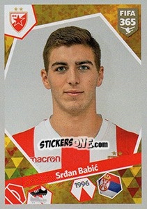 Sticker Srdjan Babic - FIFA 365: 2017-2018 n. S8 - Panini