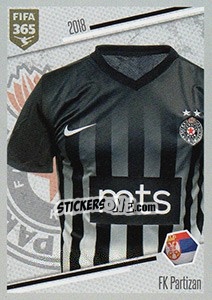 Sticker FK Partizan - Shirt - FIFA 365: 2017-2018 - Panini