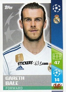 Sticker Gareth Bale - UEFA Champions League 2017-2018 n. 19 - Topps
