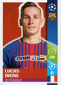 Sticker Lucas Digne - UEFA Champions League 2017-2018 n. 29 - Topps