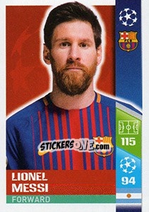 Sticker Lionel Messi - UEFA Champions League 2017-2018 - Topps