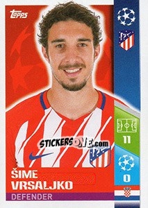 Sticker Šime Vrsaljko - UEFA Champions League 2017-2018 n. 45 - Topps