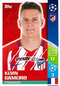 Sticker Kévin Gameiro - UEFA Champions League 2017-2018 n. 57 - Topps