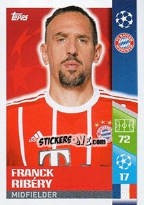 Sticker Franck Ribéry - UEFA Champions League 2017-2018 n. 75 - Topps