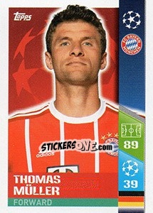 Sticker Thomas Müller - UEFA Champions League 2017-2018 - Topps