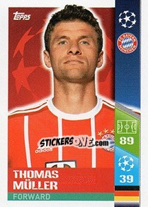 Sticker Thomas Müller - UEFA Champions League 2017-2018 n. 77 - Topps