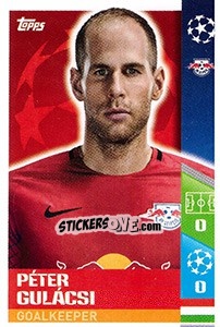 Sticker Péter Gulácsi - UEFA Champions League 2017-2018 n. 82 - Topps