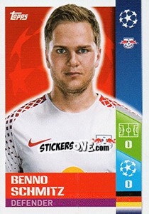 Sticker Benno Schmitz - UEFA Champions League 2017-2018 n. 83 - Topps