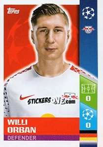 Sticker Willi Orban - UEFA Champions League 2017-2018 n. 86 - Topps