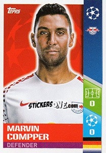 Sticker Marvin Compper - UEFA Champions League 2017-2018 n. 87 - Topps