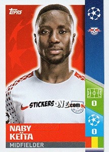 Sticker Naby Keïta - UEFA Champions League 2017-2018 n. 90 - Topps