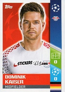 Sticker Dominik Kaiser - UEFA Champions League 2017-2018 n. 92 - Topps