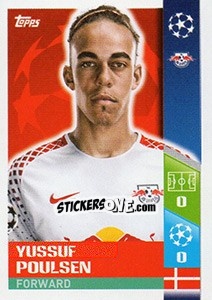 Sticker Yussuf Poulsen - UEFA Champions League 2017-2018 n. 96 - Topps