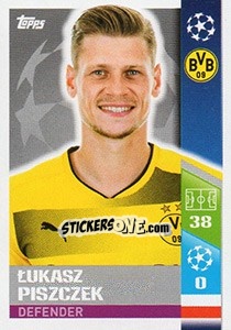 Sticker Lukasz Piszczek - UEFA Champions League 2017-2018 n. 102 - Topps