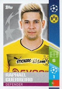 Sticker Raphaël Guerreiro - UEFA Champions League 2017-2018 n. 104 - Topps