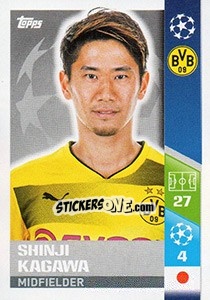 Sticker Shinji Kagawa - UEFA Champions League 2017-2018 n. 111 - Topps