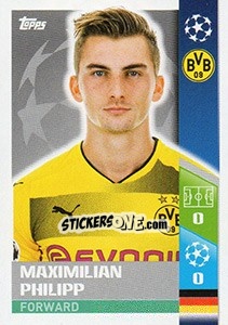 Sticker Maximilian Philipp - UEFA Champions League 2017-2018 n. 114 - Topps