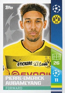 Sticker Pierre-Emerick Aubameyang - UEFA Champions League 2017-2018 n. 116 - Topps