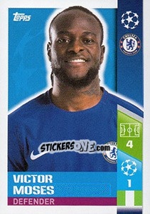 Sticker Victor Moses - UEFA Champions League 2017-2018 n. 121 - Topps